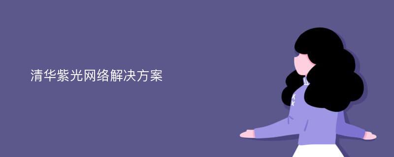 清华紫光网络解决方案
